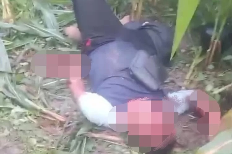 Kondisi korban saat ditemukan di ladang jagung