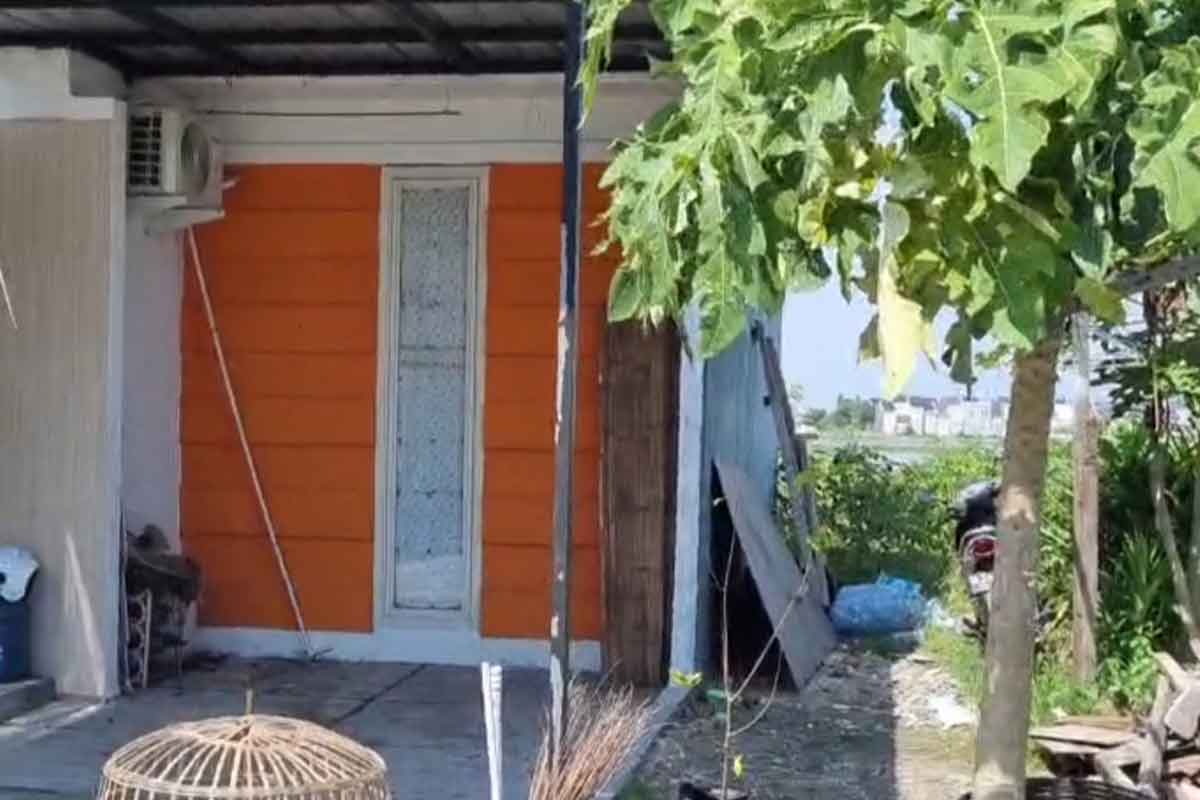 Rumah kontrakan MY (59), di Blok F7/16, Perumahan Grand Verona Regency Bunder, Desa Banjarsari, Kecamatan Cerme. FOTO:ist