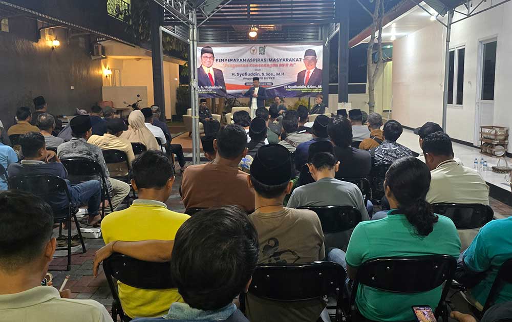 H. Syafiuddin saat menggelar serap aspirasi.