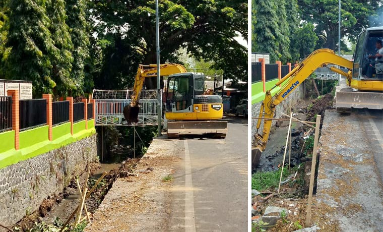 Urai Kemacetan di Jalur Utama, Jalan Krematorium Kota Batu Dipasang Box Culvert