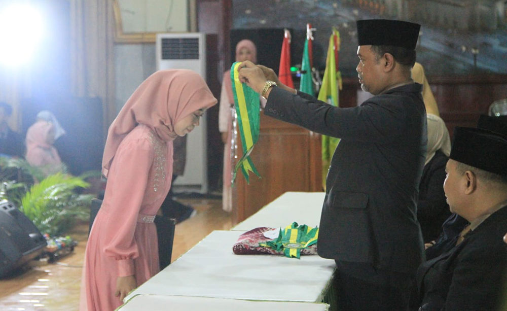 Prosesi Wisuda Angkatan X SMK Plus NU Sidoarjo, Sabtu (11/6/2022). foto: ist.