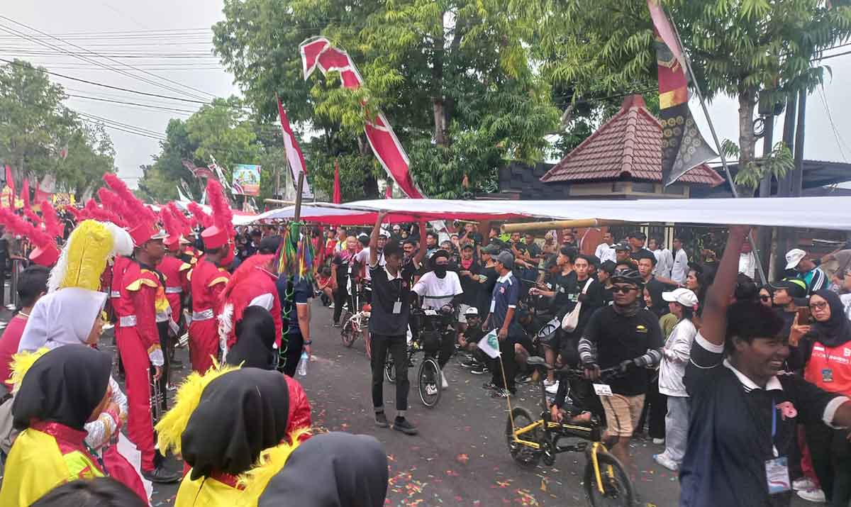 Peserta GJP Mojosuro yang diberangkatkan Gubernur Khofifah.