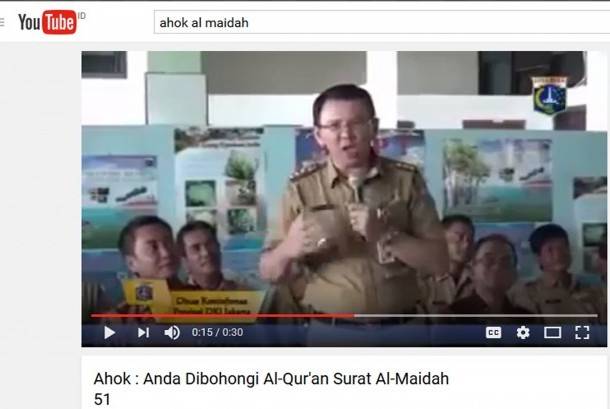 Inilah penampilan Ahok di depan warga Kepulauan Seribu saat menyebut "Dibohongin pakai surat Al Maidah 51 macam-macam". 