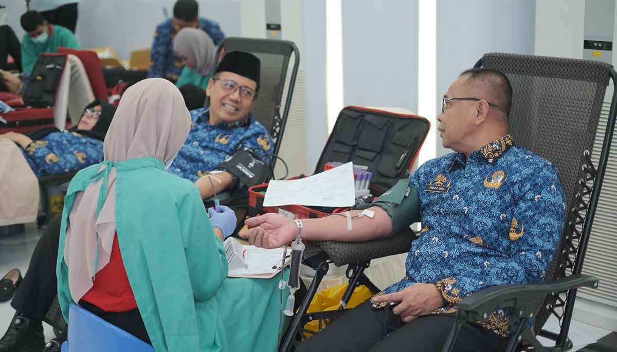 Donor darah yang digelar Kementerian ATR/BPN dalam rangka memperingati Hantaru 2025.