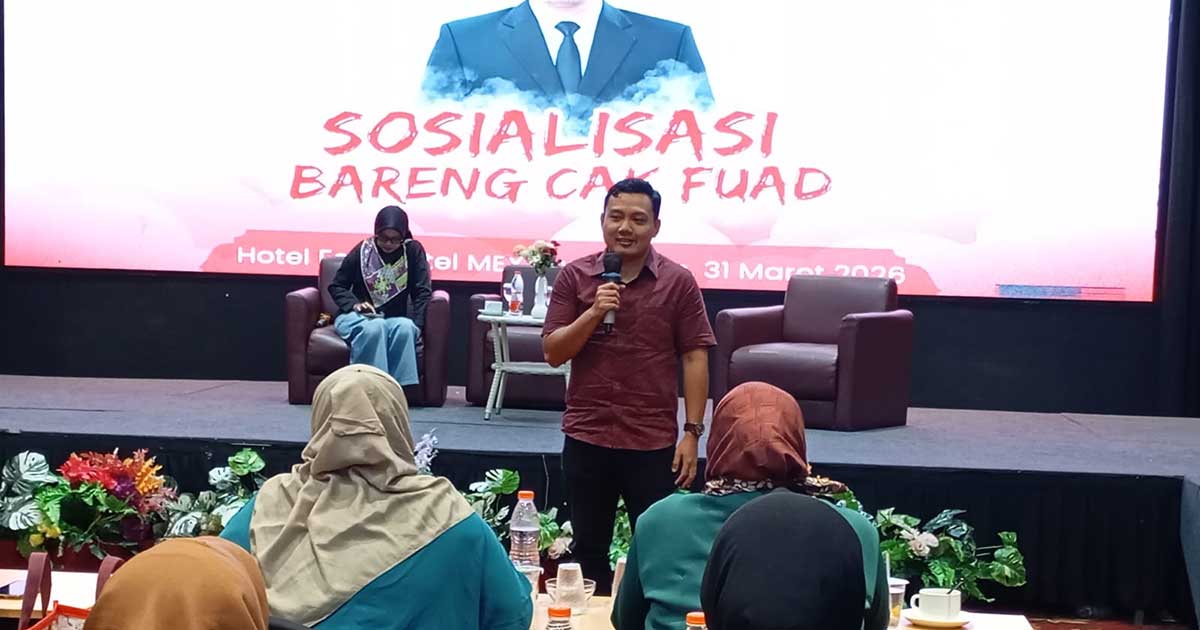 Anggota DPRD Jawa Timur dari Fraksi PDIP, Fuad Benardi, saat sosialisasi.