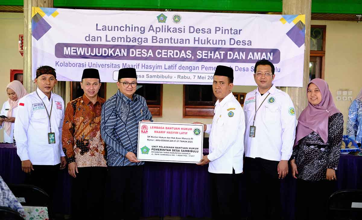 Peluncuran program Desa Cerdas, Aman dan Sehat oleh Umaha Sidoarjo. Foto: Ist
