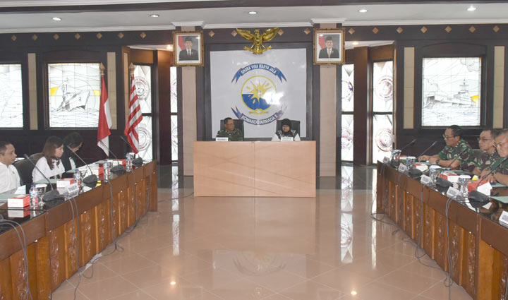 Acara pembukaan Wasrik BPK RI di Gedung Candrasa, Markas Koarmada II pada Rabu (11/9).