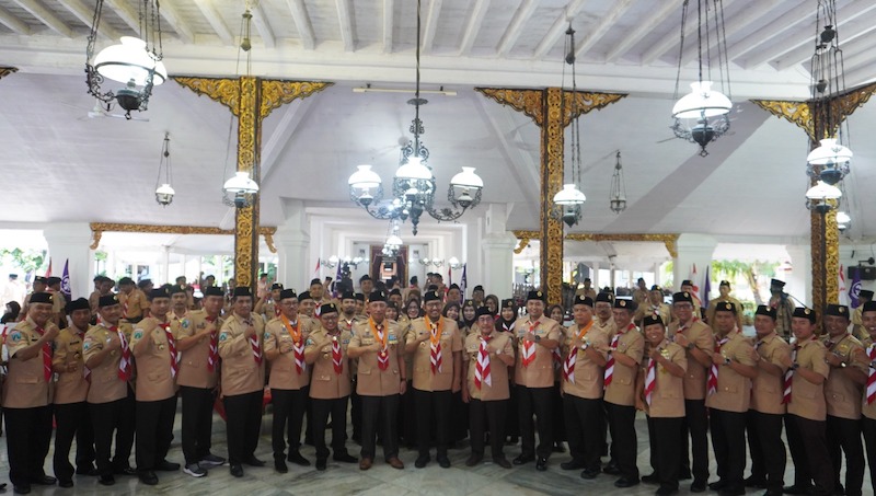 Foto bersama usai pelantikan Mabicab Gerakan Pramuka Sumenep.