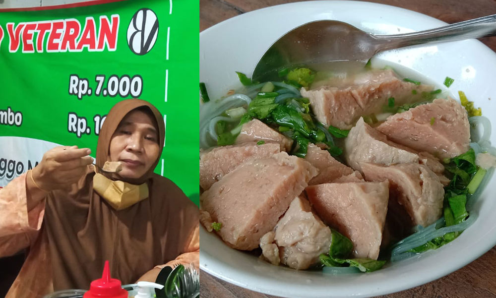 Bakso Veteran maknyusss. foto: Indrayadi/ Bangsaonline.com