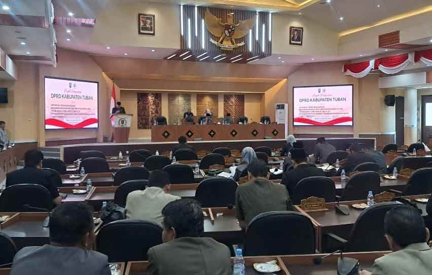 DPRD Tuban Gelar Paripurna P-APBD 2025 dan KUA PPAS 2026. (Ist)