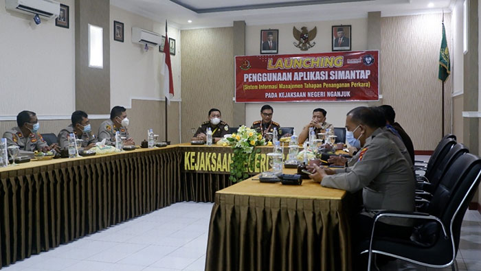 Suasana launching aplikasi Simantap di Kejari Nganjuk. Foto: Ist