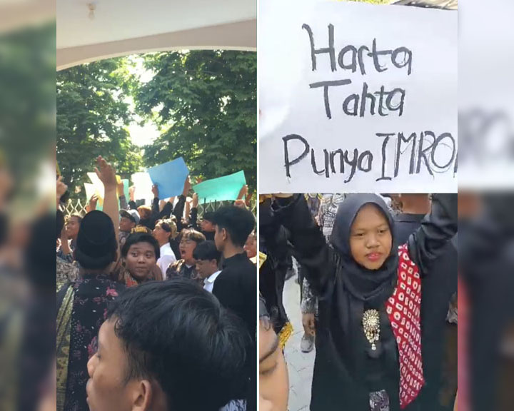 Aksi Demo Guru, siswa Taruna dan Reguler Smantara Bangil.
