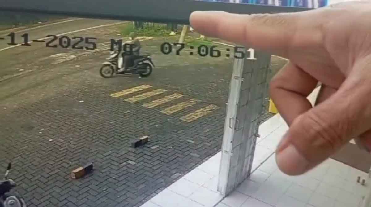 Rekaman CCTV curanmor di Kabupaten Pasuruan.