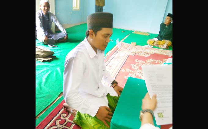 Mohamad Wildan Firdaus saat dihadirkan di PCNU Pamekasan.