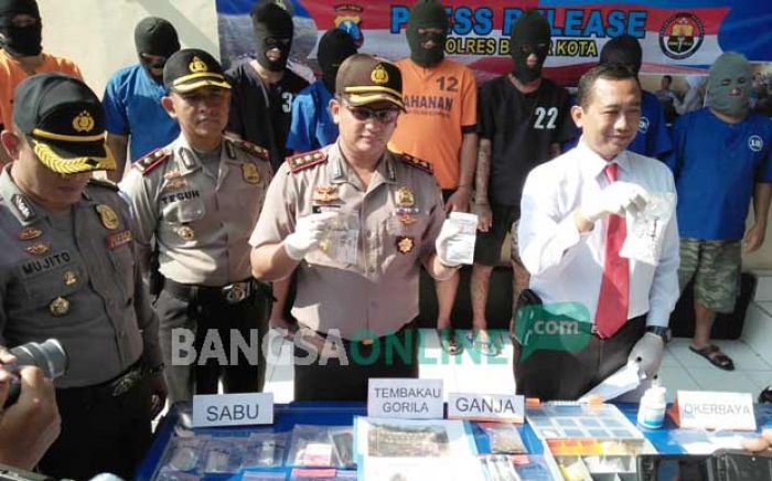 Ungkap 8 Kasus Narkoba, Polresta Blitar Temukan Tembakau Gorila