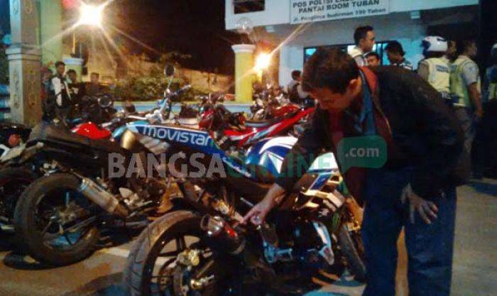 Razia Jelang Tahun Baru, Polres Tuban Amankan 91 Motor Berknalpot Brong