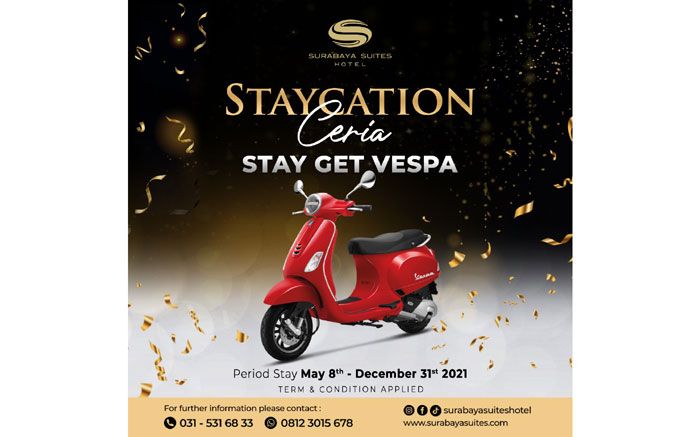Wow! Menginap Dapat Vespa di Program Promo Surabaya Suites Hotel "Staycation Ceria"