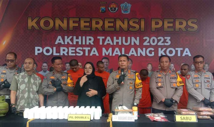 Polresta Malang Kota Rilis Akhir Tahun, Gangguan Kamtibmas Meningkat 40,3 Persen