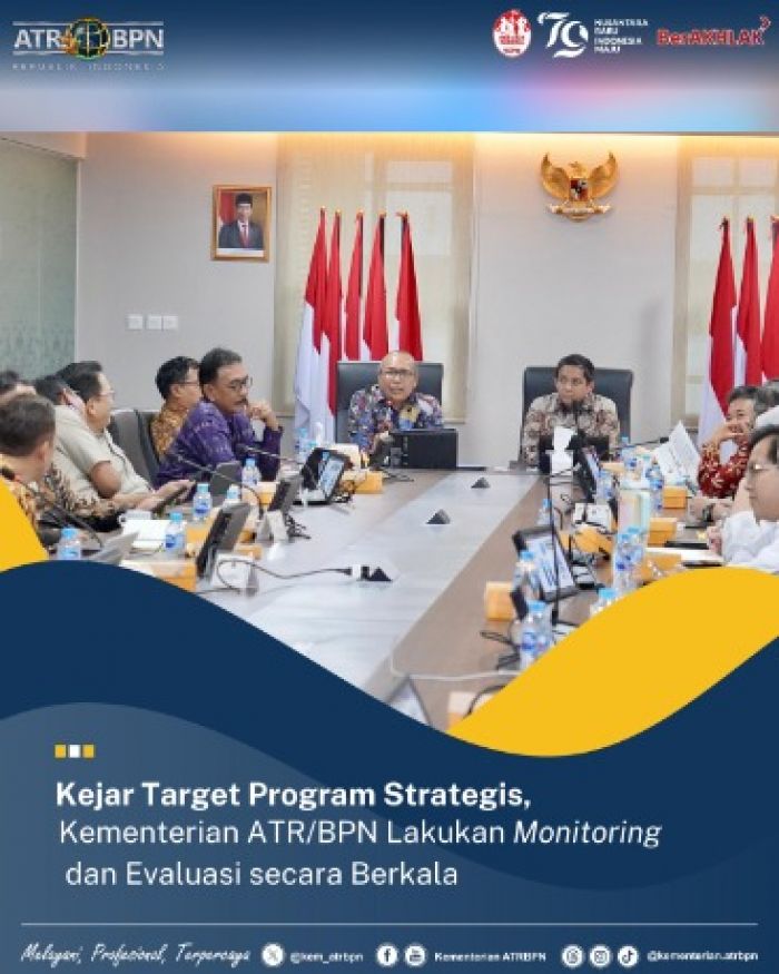 Kejar Target Program Stategis Kementerian ATR BPN Lakukan Monev Berkala