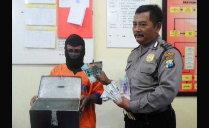 Polres Pasuruan Bekuk Residivis Kasus Pencurian Elpiji dan Kotak Amal