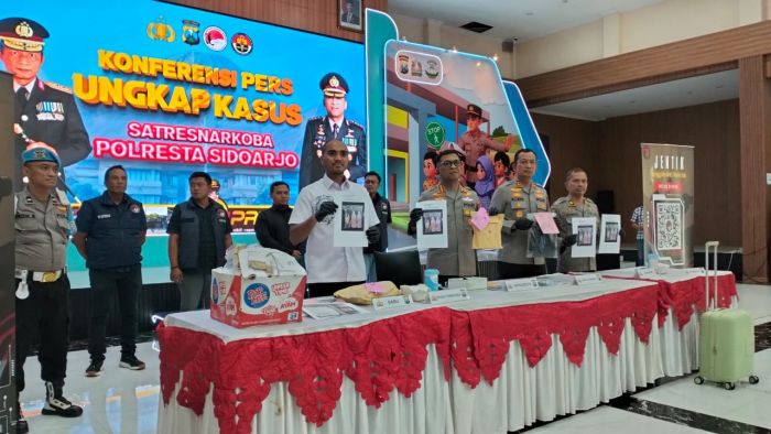 Polresta Sidoarjo Ungkap 33 Kasus Narkotika Selama Mei 2026, Total BB Disita Hampir Rp45 Miliar