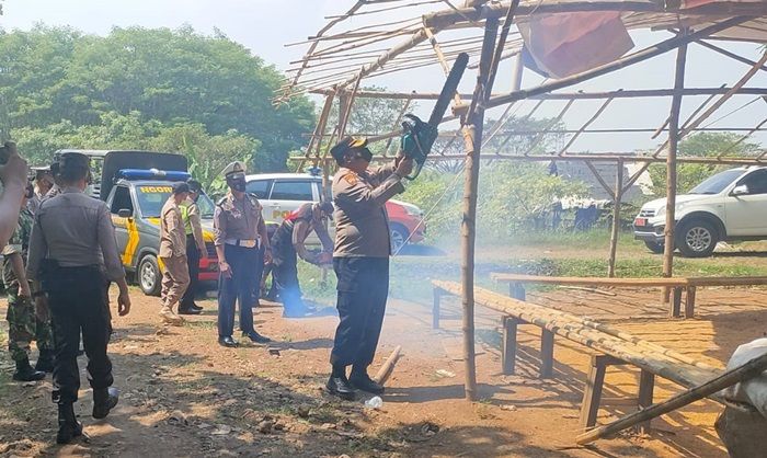 Berantas Penyakit Masyarakat, ​Polres Mojokerto Bongkar Tempat Judi Sabung Ayam di Ngoro