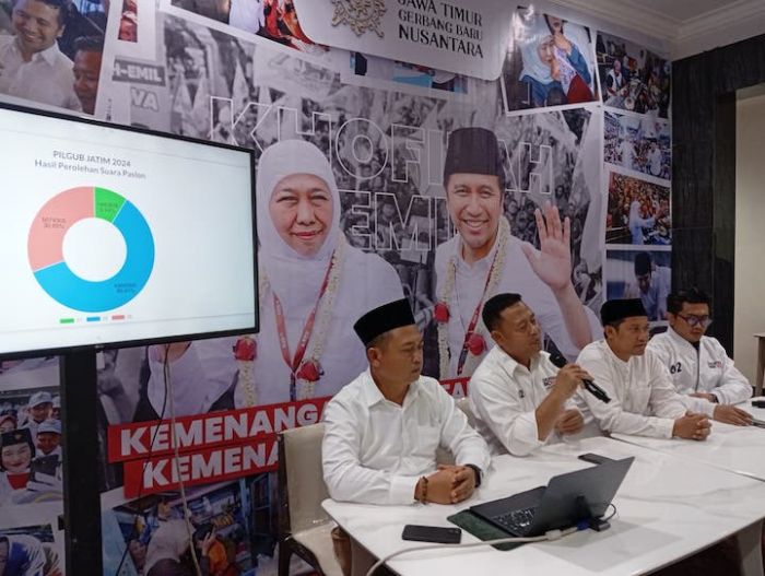 TPP Khofifah-Emil Umumkan Real Count dari 51.940 TPS di Jatim: Menang 60,41 Persen