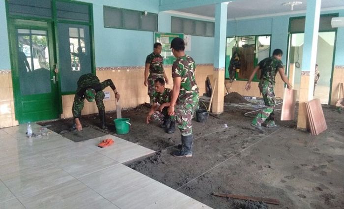 Resmi Pimpin Kodim 0805 Ngawi, Letkol Inf. Totok Prio Kismanro Awali Tugasnya dengan Benahi Masjid