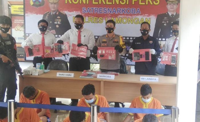 Polres Lamongan Ringkus 7 Tersangka Pengedar Narkoba