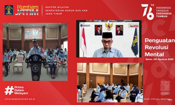 Perkuat Mental Pegawai Kumham Jatim, Inspektur Jenderal Kemenkumham Tekankan Keajaiban Berbagi