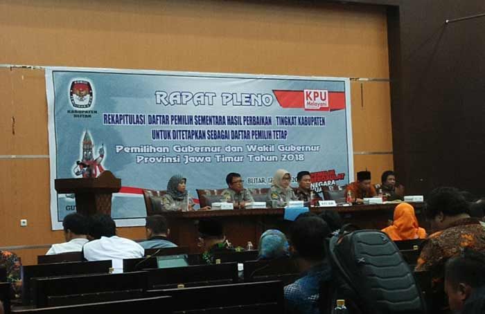 DPT Pilgub Jatim di Kabupaten Blitar Berkurang 10.251 Pemilih 
