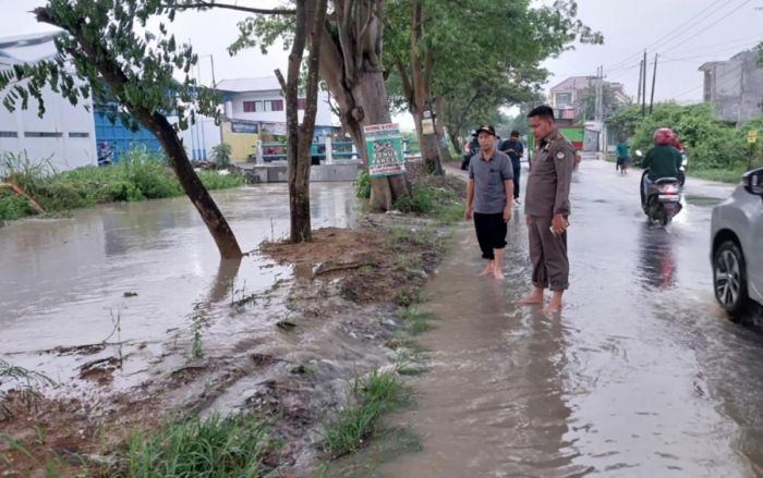 Banjir Luapan Kali Lamong Bergeser ke Cerme Gresik