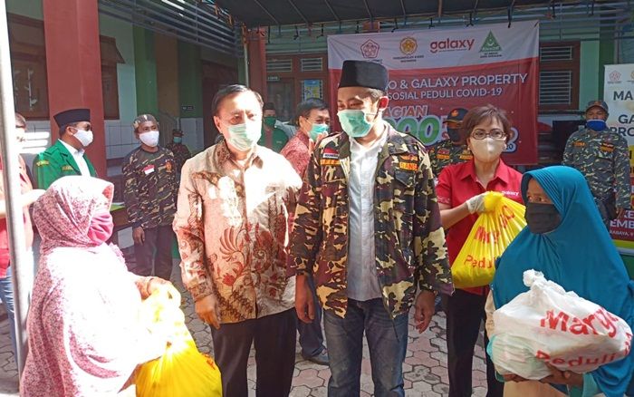 ​Hindari Kerumunan Massa, Banser Surabaya Salurkan 4.000 Paket Sembako Door to Door