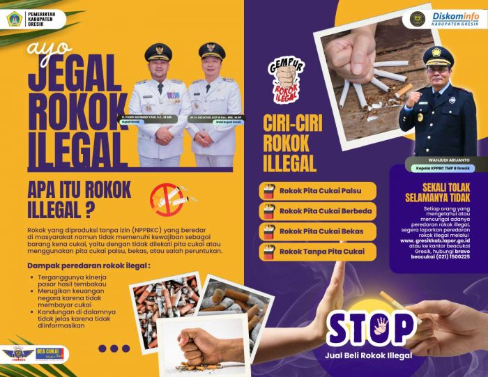 Bupati dan Wabup Gresik Ajak Masyarakat Jegal Peredaran Rokok Ilegal Bupati dan Wabup Gresik Ajak Masyarakat Jegal Peredaran Rokok Ilegal