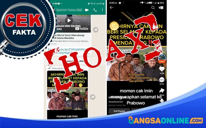 SALAH: Klaim Video Ucapan Selamat Muhaimin kepada Prabowo Usai Menang Pilpres 2024