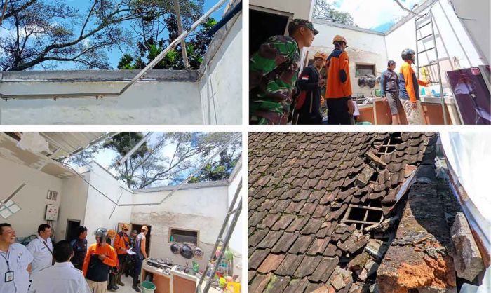 Angin Kencang di Kota Batu, Atap Rumah Warga Terbang Timpa Genteng