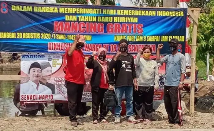 Ajak Warga Dusun Wonokerto Mancing Gratis, Wong Cilik Senadi Harjo Berikan Master Ikan Lele 4 Kg
