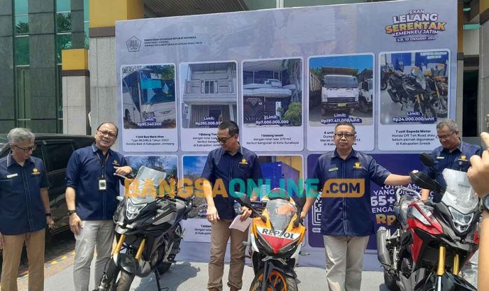 Kemenkeu Satu Jatim Gelar Lelang Serentak, 69 Aset Bernilai Rp11,4 Miliar Dilelang Daring