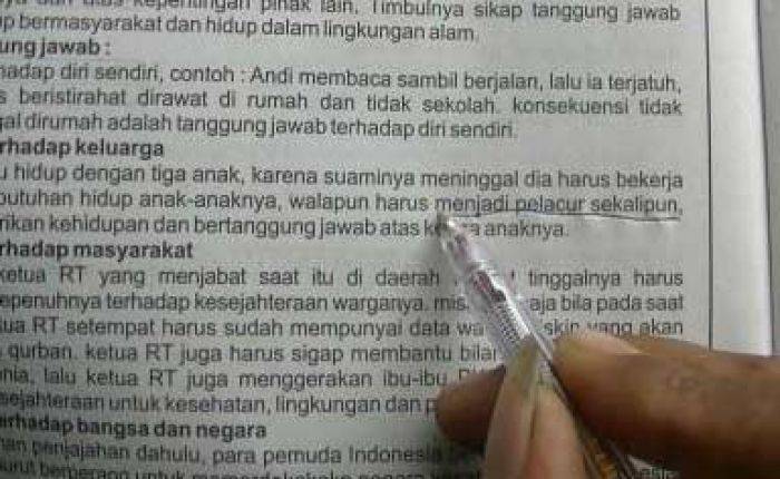 Ditemukan Kata Pelacur di Buku LKS Siswa SD di Malang