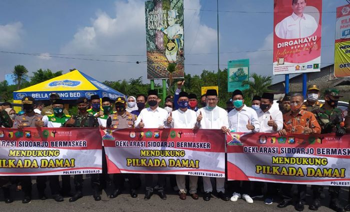 Deklarasi Pilbup Sidoarjo Damai, Ini Pandangan dan Harapan Para Bapaslon