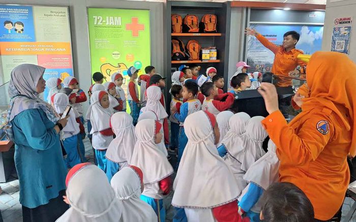 Kunjungan Pembelajaran ke Tenpina BPBD Jatim, KB-TK Al-Muslim Jadi Sekolah Pertama di 2025