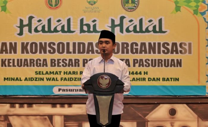 Hadiri Halalbihalal Keluarga Besar PGRI Kota Pasuruan, Mas Adi: Mari Prioritaskan Pembangunan SDM