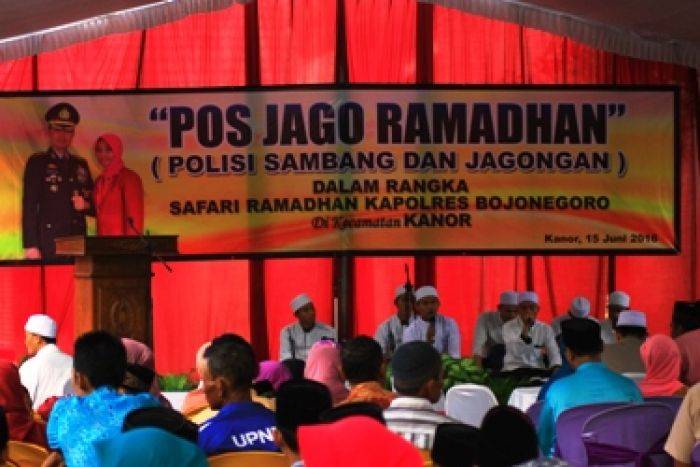 Safari di Kanor, Kapolres Bojonegoro Minta Tiga Pilar Terus Bersinergi