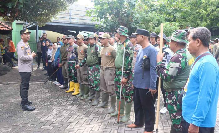 Kapolresta Sidoarjo Ikuti Apel Siaga Banjir di Waru