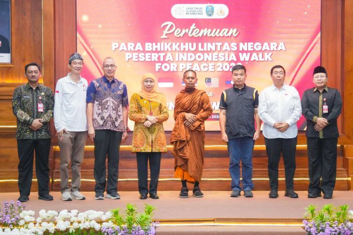 Sambut Bhikkhu Walk for Peace 2026, Gubernur Jatim Ajak Ajak Kuatkan Toleransi