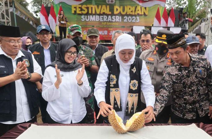 Di Festival Durian Sumberasri 2023, Gubernur Khofifah Kenalkan Varietas Baru Sekelas Black Thorn