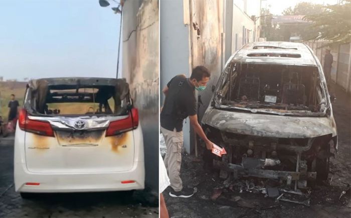 Mobil Alphard Via Vallen Dibakar Seseorang Saat Parkir di Samping Rumah, Pelaku Terekam CCTV