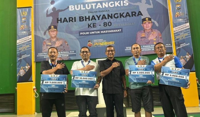 Tim Polda 2 Juara Turnamen Bulutangkis Piala Kapolda Jatim 2026
