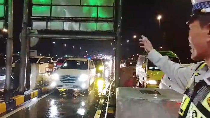 H+3 Lebaran, Arus di Gerbang Tol Kejapanan Terpantau Ramai Lancar