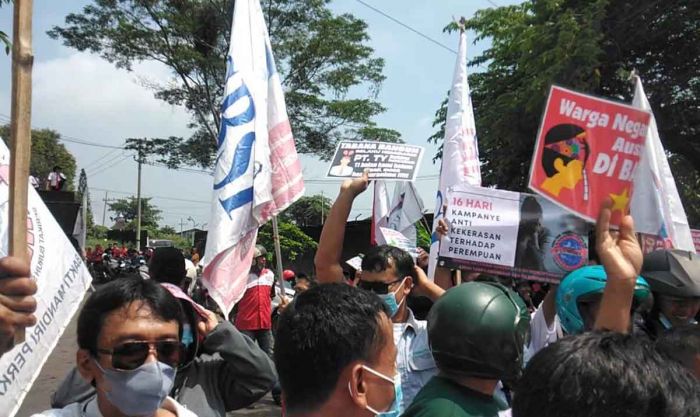 Kasus KDRT Pemilik Perusahaan Picu Aksi Demo Buruh di Pasuruan